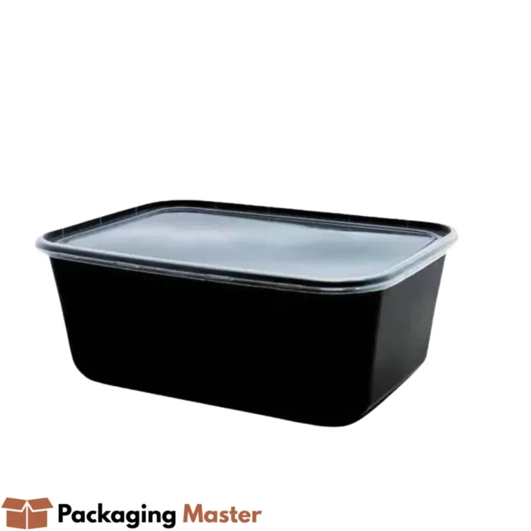 Disposable Black Plastic Food Container by Packaging Master – Takeaway Packaging in Pakistan