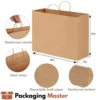 Eco friendly kraft paper produce bag with rope handle by Packaging Master for grocery use Eco friendly kraft paper produce bag with rope handle by Packaging Master for grocery use