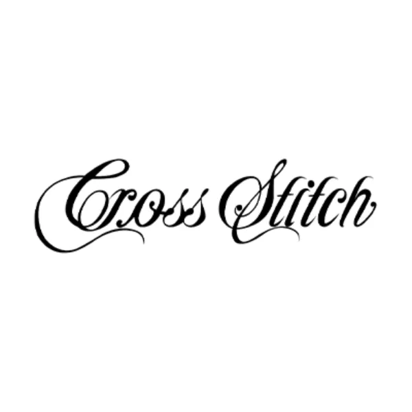 Cross Stitch clothing brand logo for packaging bags by Packaging Master Pakistan.