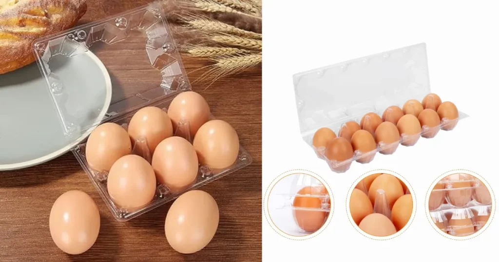 Transparent egg trays in Pakistan designed for safe egg storage, wholesale supply, durable packaging and multiple size options