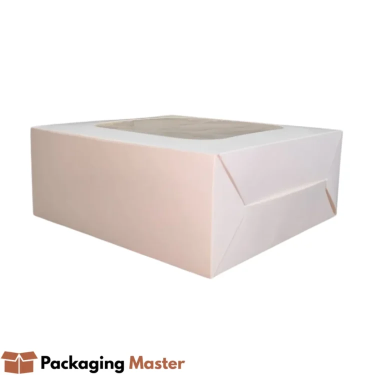 8x8x3.5 cake box with transparent window for premium bakery packaging Packaging Master