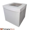10x10x10 cake box with transparent window showing cake display packaging master Pakistan