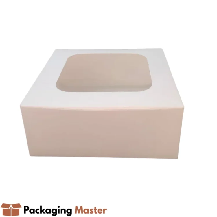 Cake box 7.5x7.5x3.5 with window for bakery packaging in Pakistan by Packaging Master