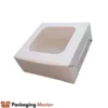 7.5x7.5x3.5 cake box with transparent window for premium bakery packaging Packaging Master