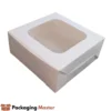 Cake box 8x8x3.5 with window for bakery packaging in Pakistan by Packaging Master