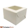 8x8x6.5 cake box with transparent window for premium bakery packaging Packaging Master