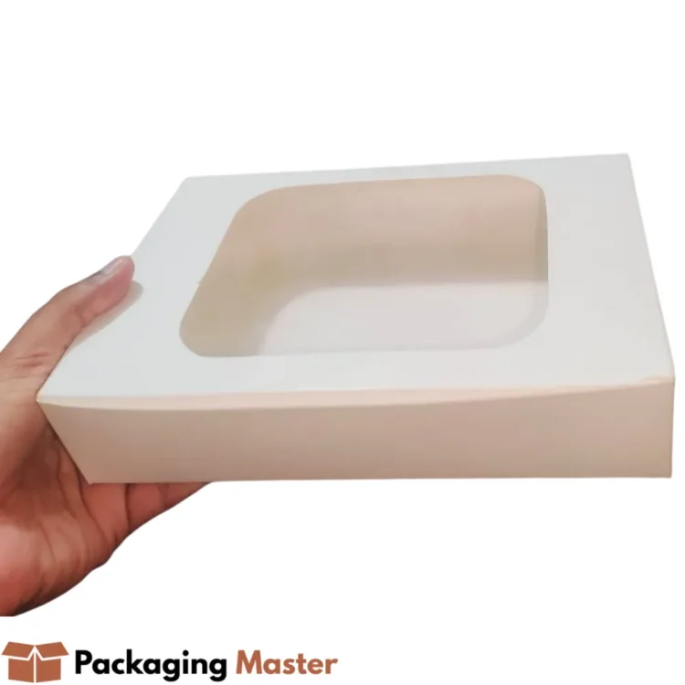 Window brownie box packaging in Pakistan by Pakcign Master for bakery display