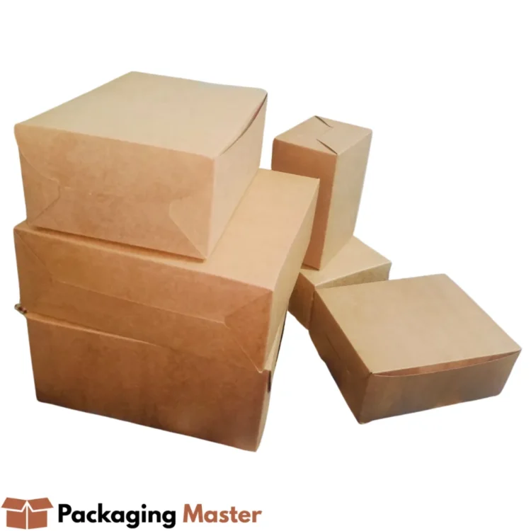 Premium kraft food takeaway boxes for burgers sandwiches pizza