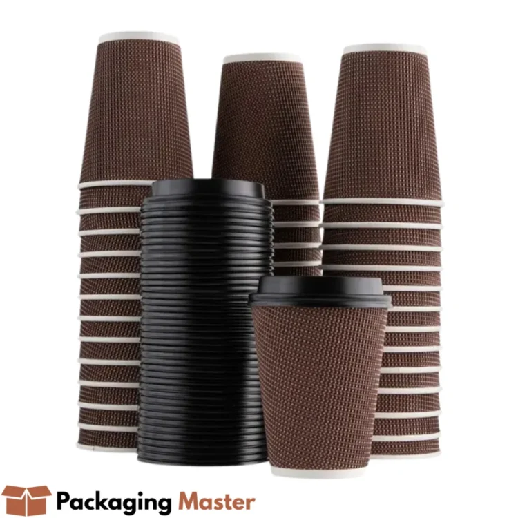 Double wall ripple coffee cups in Pakistan by Packaging Master for better heat insulation and grip.