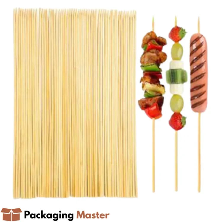 Wooden skewers sticks in Pakistan by Packaign Master – premium food grade bamboo BBQ skewers supplier