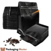 Food-grade coffee packaging pouches with resealable zipper and freshness valve Food-grade coffee packaging pouches with resealable zipper and freshness valve