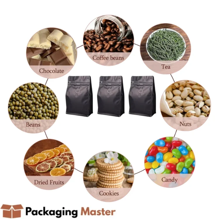 Stand up coffee pouches with valve and zipper for roasted coffee beans in Pakistan Stand up coffee pouches with valve and zipper for roasted coffee beans in Pakistan