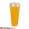 Transparent disposable drinking glass for iced coffee and milk tea Transparent disposable drinking glass for iced coffee and milk tea