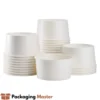 Food-grade white paper bowls for soups, salads and takeaway meals Food-grade white paper bowls for soups, salads and takeaway meals