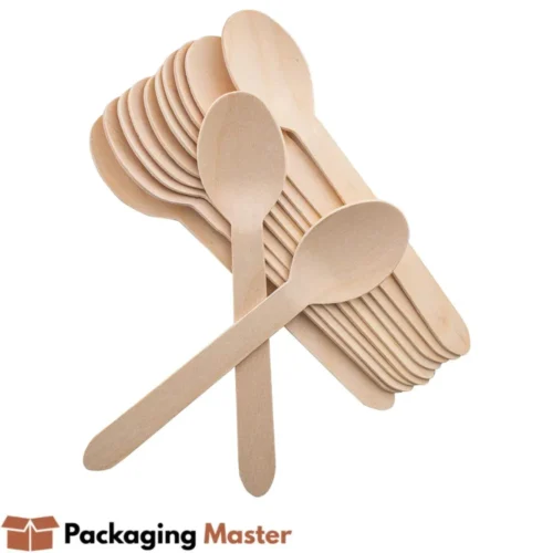 Disposable wooden spoons in Pakistan for eco friendly food serving, restaurants and catering packaging