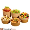 Disposable food grade kraft bowls in Pakistan for salads and cold meal packaging Disposable food grade kraft bowls in Pakistan for salads and cold meal packaging